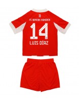 Otroške Nogometnih dresov Bayern Munich Luis Diaz #14 Domači 2025-26 Kratki rokavi (+ hlače)